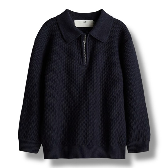 H&M | Navy Half-Zip Polo Sweater (4T) - Picture 1 of 7